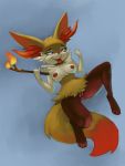  2019 anthro braixen breasts canid canine female gela-g-i-s-gela hi_res inner_ear_fluff mammal nintendo nipples nude pok&eacute;mon pok&eacute;mon_(species) pussy simple_background solo tongue tongue_out video_games 