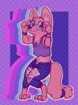  2019 ambiguous_gender anthro arctic_fox barefoot blue_eyes bottomwear canid canine chest_tuft clothed clothing crop_top disney dotted_background elbow_tufts eyewear fox fuel_(artist) glasses hi_res jeans jewelry looking_at_viewer mammal midriff necklace panties pants pattern_background screentone shirt simple_background skye_(zootopia) smile solo standing tailband tank_top topwear torn_bottomwear torn_clothing torn_jeans torn_pants tuft underwear wristband zootopia 