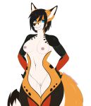  anthro breasts canid canine female fox kitsunewaffles-chan looking_at_viewer mammal nipples nude pussy smile solo thick_thighs wide_hips 