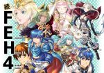  3boys 6+girls :o ahoge armor armored_dress arrow between_breasts bird blonde_hair blue_cape blue_eyes blue_hair blue_shirt book bow_(weapon) bracelet braid breastplate breasts brown_eyes brown_hair cape capelet casting_spell closed_eyes commentary_request copyright_name dark_skin dress earrings eirika feather_trim feh_(fire_emblem_heroes) fire_emblem fire_emblem:_genealogy_of_the_holy_war fire_emblem:_mystery_of_the_emblem fire_emblem:_the_sacred_stones fire_emblem:_thracia_776 fire_emblem_fates fire_emblem_heroes fjorm_(fire_emblem) frilled_dress frills gloves green_hair gunnthra_(fire_emblem) hairband hand_on_weapon hands_clasped headband holding holding_arrow holding_book holding_bow_(weapon) holding_weapon horned_headwear jewelry laegjarn_(fire_emblem) laevatein_(fire_emblem) leif_(fire_emblem) long_hair marth multicolored_hair multiple_boys multiple_girls nina_(fire_emblem) orange_hair owl own_hands_together pink_hair red_capelet red_eyes seliph_(fire_emblem) shirt short_dress short_hair small_breasts smile sword tiara twin_braids twintails two-tone_hair usachu_now weapon white_gloves white_hair white_headband 