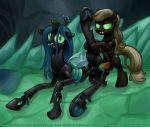  applejack_(mlp) arthropod balls breasts changeling changeling_hive female forced friendship_is_magic hi_res hive my_little_pony nipples penis pussy queen_chrysalis_(mlp) rape smudge_proof teats 