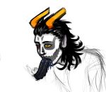  alien black_hair duo fellatio hair hiveswap homestuck horn horned_humanoid humanoid male male/male minmiki ms_paint_adventures not_furry oral penile penis sex simple_background sketch solo_focus troll_(homestuck) webcomic white_background 