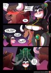  &lt;3 2019 absurd_res anthro aya_blackpaw black_hair blizzard_entertainment blue_eyes blush bovid bovine breasts bulge comic dialogue female fur hair hearthstone hi_res korean_text larger_male licking licking_lips male mammal open_mouth pandaren purple_eyes size_difference smaller_female speech_bubble tauren text tongue tongue_out translation_request under_boob ursid video_games warcraft wherewolf 