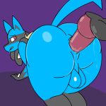  all_fours anal anal_penetration animated anthro balls duo erection internal kingofacesx knot knot_fucking looking_back lucario male male/male nintendo nude penetration pok&eacute;mon pok&eacute;mon_(species) sex solo_focus video_games 