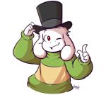  alpha_channel anthro asriel_dreemurr azenzeph boss_monster bovid brown_eyes caprine child clothing gesture hat headgear headwear looking_at_viewer mammal one_eye_closed pointing red_eyes solo top_hat translucent undertale video_games young 