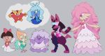  2019 avian beak bird canid canine darumaka digital_media_(artwork) ditto gardevoir hi_res humanoid itoruna lucario mammal nintendo pikipek pok&eacute;mon pok&eacute;mon_(species) ralts smoochum video_games 