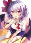  nenobi_(nenorium) remilia_scarlet seifuku thighhighs touhou wings 