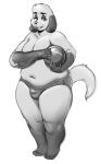  anthro bowling canid canine canis clothing domestic_dog hi_res male mammal msvondran solo underwear 
