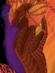  2019 alien ambiguous_gender dark_56 dragon ether_drake hi_res nude orange_scales orange_wings scales solo space stellaris wings 