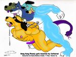  canine dog drooling dynomutt gay hanna_barbera hong_kong_phooey hong_kong_phooey_(series) huckleberry_hound male mammal muttley nipples penis saliva unknown_artist 