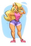  anthro bandicoot bigdad clothed clothing crash_bandicoot_(series) female mammal marsupial naughty_dog open_mouth solo sony_corporation sony_interactive_entertainment standing tawna_bandicoot thigh_gap video_games wide_hips 