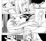  1girl 6koma bangs blush breasts commentary_request emoji_censor eyebrows_visible_through_hair fate/grand_order fate_(series) greyscale legs_up long_hair medium_breasts monochrome nude reines_el-melloi_archisorte sex shiseki_hirame sidelocks solo_focus upper_teeth 