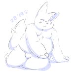  2019 anthro belly blush bulge clothing hi_res male mammal moobs nintendo overweight overweight_male pok&eacute;mon pok&eacute;mon_(species) simple_background sitting solo underwear video_games white_background zangoose zestibone zesty 