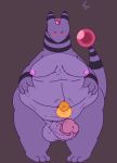  ampharos balls belly bellyfuck bellyjob big_belly blush bodily_fluids breasts erection fan_character genital_fluids glans hi_res humanoid_penis male navel nintendo obese overweight penetration penis poison pok&eacute;mon pok&eacute;mon_(species) purple_skin solo sweat thaasteo thick_thighs video_games 