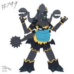  1:1 2019 anthro big_breasts boots bottomwear breasts claws clothed clothing digital_media_(artwork) female fingers footwear guzzlord hair hi_res horn invalid_tag monster nintendo open_mouth pok&eacute;mon pok&eacute;mon_(species) simple_background slightly_chubby smile solo tmm4 tongue topwear ultra_beast video_games 