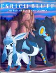  2019 3_toes absurd_res ambiguous_gender blairtheglaceon cedricktheluxray comic cover duo eeveelution feral garruuk glaceon hi_res luxray nintendo pok&eacute;mon pok&eacute;mon_(species) pok&eacute;mon_mystery_dungeon standing title toes video_games 