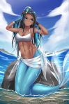  cameltoe cleavage mermaid midnight monster_girl pokemon pokemon_sword_and_shield rurina_(pokemon) swimsuits wet 