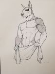  abs anthro biceps canid canine canis domestic_dog invalid_color invalid_tag male mammal muscular muscular_male nipples obliques pecs ribs rincon_stockade ryker_(wildering) serratus_anterior solo towel triceps wildering wolfy-nail 