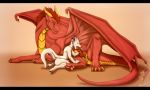  absurd_res anthro anthro_on_feral bestiality dragon duo eyes_closed fellatio feral hi_res icy-marth knot kobold male male/male oral penile penis sex size_difference tongue 