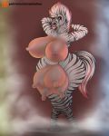  anthro bbd big_breasts big_nipples breasts equid equine female hi_res huge_breasts invalid_tag lips mammal mane nipples steam teats udder_breasts udders wide_hips zebra 