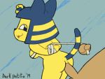  2019 2d_animation 4:3 anal anal_penetration animal_crossing animated ankha_(animal_crossing) anthro anthro_penetrated balls biped blue_hair breasts darkpatito digital_media_(artwork) domestic_cat duo egyptian erection faceless_male felid feline felis female female_focus female_penetrated fur hair human human_on_anthro human_penetrating human_penetrating_anthro interspecies male male/female male_penetrating mammal nintendo open_mouth penetration penis sex signature simple_background solo_focus video_games 