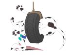  101_dalmatian_street 2019 4:3 absurd_res anatomically_correct animal_genitalia animal_pussy anus black_anus black_pawpads black_pussy canid canine canine_pussy canis collar dalmatian delilah_(101_dalmatians) domestic_dog female feral halbean hi_res mammal open_mouth pawpads pussy simple_background solo spots tire_swing white_background 