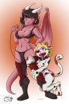  &lt;3 &lt;3_eyes 2019 4_toes 5_fingers ambiguous_gender anthro anthro_on_anthro big_hands black_ears black_hair black_spots blonde_hair bodily_fluids boots bra breast_size_difference breasts brown_spots cleavage clothed clothing collar digital_media_(artwork) digitigrade domestic_cat dragon drooling duo_focus eyebrows eyelashes felid feline felis female female/female female_focus fingers footwear fur gradient_background green_eyes group hair hand_on_hip horn larger_anthro larger_female leash legwear loincloth long_tail mammal membrane_(anatomy) membranous_wings multicolored_ears multicolored_fur multicolored_tail navel nipple_tape one_eye_closed open_mouth open_smile panties pasties pink_ears pink_membrane pink_nose pink_scales pink_tail pink_wings poethewondercat reptile saliva scales scalie short_hair signature simple_background size_difference skimpy smaller_anthro smaller_female smile spots spotted_fur spotted_tail standing stockings tape thigh_highs toes translucent translucent_clothing two_tone_ears underwear white_ears white_fur white_horn white_tail wings yellow_eyes 