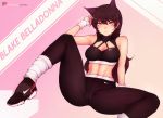  abs animal_humanoid blake_belladonna bluefield breasts camel_toe cat_humanoid cleavage clothed clothing felid felid_humanoid feline feline_humanoid female hi_res humanoid looking_at_viewer mammal mammal_humanoid nipple_outline rwby solo spread_legs spreading tight_clothing 