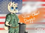  absurd_res canid canine canis cannon chunkysoup domestic_dog hi_res mammal patriot ranged_weapon soldier solo united_states_of_america vice-chief_doggo video_games weapon 