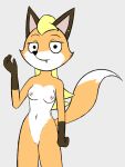  2019 anthro blonde_hair breasts canid canine digital_media_(artwork) ear_piercing female fox fur hair mammal nipples nude piercing solo vecnarvi vulpwood 