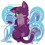  1:1 chikorita_moon felid feline fur hi_res kemono magic mammal purple_fur skykiru solo tentacles 