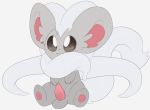  2019 backsash balls cinccino digital_media_(artwork) erection feral fur grey_fur hair male mammal nintendo pawpads paws penis pok&eacute;mon pok&eacute;mon_(species) simple_background sitting smile solo video_games 