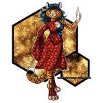  1:1 anthro blue_eyes blue_hair breasts clothed clothing felid female hair mammal pantherine pink_nose solo tiffany_ross tiger 