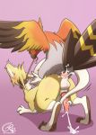  all_fours anal animal_genital avian balls bird bodily_fluids collar cum doggystyle from_behind_position genital_fluids leash male male/male masturbation nintendo orgasm pok&eacute;mon pok&eacute;mon_(species) risenpaw sex talonflame video_games 