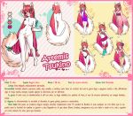  animal_genitalia anthro artemis_tsukino balls bottomwear bra breasts bulge casual_clothing clothing domestic_cat dress felid feline felis fur gynomorph hair intersex japanese_clothing kimono legwear long_hair mammal model_sheet nipples nude panties pants penis pichigani pink_eyes pink_hair rattle sheath skirt smile solo spanish_text stockings text underwear white_fur wide_hips 