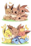  ! ambiguous_gender azuma_minatsu eevee eeveelution flareon invalid_tag japanese_text jolteon nintendo pok&eacute;mon pok&eacute;mon_(species) shocked speech_bubble text translation_request vaporeon video_games 