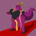  1:1 angrypotato96 bartok_the_magnificent beverage big_breasts breasts dragon female hi_res huge_breasts hyper hyper_breasts ludmilla_(bartok) overweight solo 