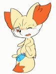  2d_animation animated blinking blush chibi cute_fangs dildo dipstick_tail fangs featureless_arms featureless_feet female female_penetrated fennekin feral feral_penetrated floating_dildo inner_ear_fluff multicolored_tail nintendo one_eye_closed open_mouth penetration pok&eacute;mon pok&eacute;mon_(species) pussy rokesys sex_toy simple_background solo teeth transparent_dildo transparent_sex_toy vaginal vaginal_penetration video_games white_background 