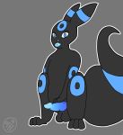  animal_genitalia animal_penis black_fur blue_eyes blue_fur blue_markings blue_penis blue_tongue canine_penis crouching delta&#039;s_art eeveelution fur hi_res looking_at_viewer male markings nintendo penis pok&eacute;mon pok&eacute;mon_(species) presenting shiny_pok&eacute;mon solo tongue tongue_out umbreon video_games watermark 