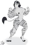  angrypotato96 anthro equid equine featureless_crotch flexing hi_res male mammal muscular muscular_male nipple_piercing nipples nude pecs piercing sampson_(angrypotato96) solo standing zebra 