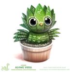  avian bird cryptid-creations flower_pot owl plant solo 