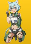  1girl aqua_eyes aqua_hair blue_eyes blue_hair gun hair_ornament hairclip rifle rikku04 shinon_(fire_emblem) short_hair sinon sniper_rifle sword_art_online weapon 