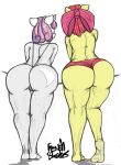  anthro apple_bloom_(mlp) big_butt bikini butt clothed clothing duo earth_pony equid equine female fetishsketches friendship_is_magic horn horse mammal my_little_pony pony rear_view sling_bikini sweetie_belle_(mlp) swimwear topless unicorn 