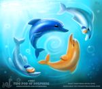  cetacean cryptid-creations delphinoid group mammal marine smile toothed_whale underwater water 