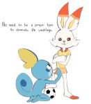  ball bottomwear clothing kitsune2000 licking male nintendo penis pok&eacute;mon pok&eacute;mon_(species) scorbunny shirt shorts sobble soccer sport sportswear tongue tongue_out topwear video_games 