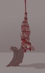  2019 anthro arms_tied ball_gag balls bat_wings bdsm blush bondage bound chiropteran deke_(ittybittykittytittys) duo erection flaccid fully_bound gag gagged grey_background hand_on_cheek horn ittybittykittytittys legs_tied male male/male mammal membrane_(anatomy) membranous_wings nude penis pteropodid rope rope_bondage rope_harness scanless_(character) simple_background size_difference smile standing suspension upside_down wings 
