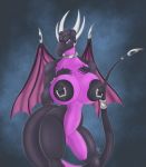  anthro big_breasts breasts claws cynder dragon female horn looking_at_viewer mammal membrane_(anatomy) membranous_wings nipple_piercing nipple_ring nipples nude piercing purple_eyes pussy scalie solo spyro_the_dragon standing thick_thighs tongue tongue_out video_games western_dragon wide_hips wings 