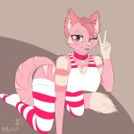  2019 anthro clothed clothing digital_media_(artwork) domestic_cat felid feline felis female hi_res mammal matheusps555 simple_background smile solo 