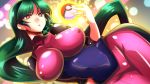  breasts green_hair large_breasts natsume_(pokemon) pokemon pokemon_(game) pokemon_lgpe shimazu_kaname 