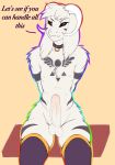  absurd_res anthro asriel_dreemurr balls boss_monster bovid caprine fur generaldegeneracy girly hi_res long_ears male mammal penis solo text undertale video_games white_fur 